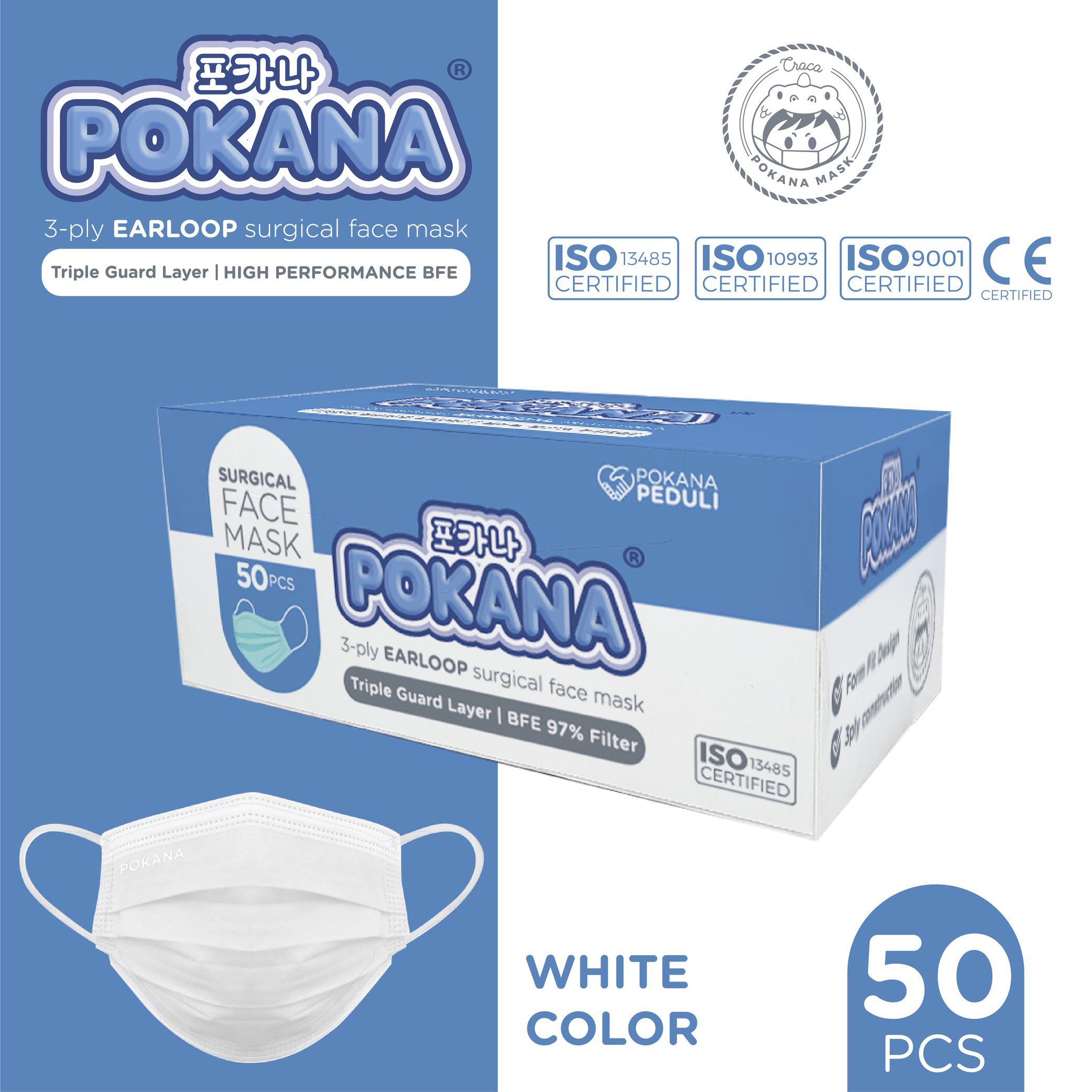 Pokana Earloop Adult 50’s